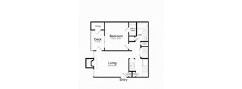 a floor plan of a bedroom apartment at Hamilton at Kings Place, Columbia, MD