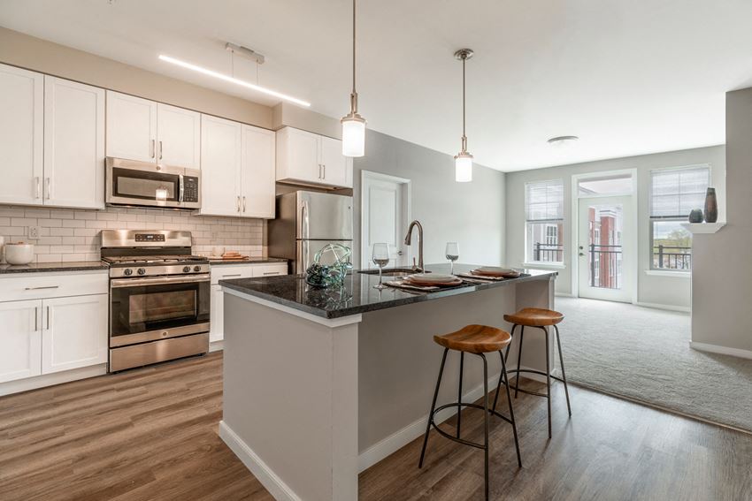 Solid wood cabinetry and granite countertops