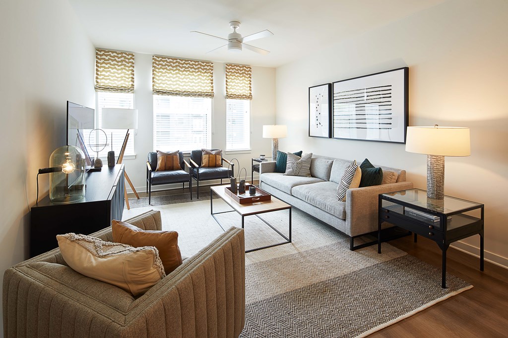 Naturally lit living room