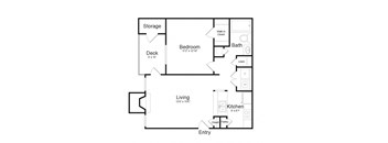 a floor plan of a home with a bedroom and a living room at Madison at Eden Brook, Columbia, 21046