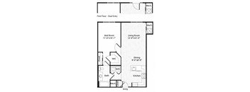 A1M2 Floor Plan at MetroPlace at Town Center, Maryland, 20746