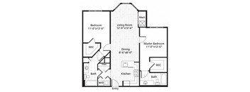 C1MB Floor Plan at MetroPlace at Town Center, Maryland