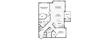C2 Floor Plan at MetroPlace at Town Center, Maryland, 20746