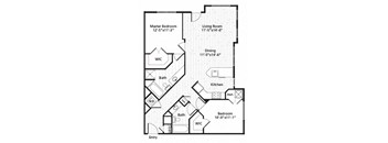 C5 Floor Plan at MetroPlace at Town Center, MD