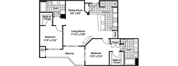 A black and white floor plan of a house with labeled rooms.