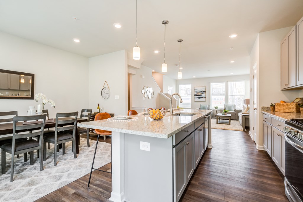 Kitchen with Dining Area at Refinery Row, Baltimore, MD