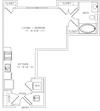 2-S1 0 Bed 1 Bath Floor Plan 2-S1 0 Bed 1 Bath Floor Plan at Mira Upper Rock, Rockville