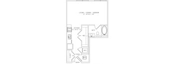 2-SC 0 Bed 1 Bath Floor Plan at Mira Upper Rock, Rockville, MD