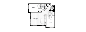 2B Floor Plan at Woodmore Apartments, Bowie, MD, 20706