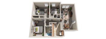 3 bed 2 bath at Highland Ridge Apartments, Capitol Heights 20743