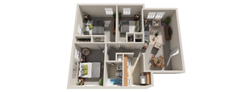 3 bed 2 bath A at Highland Ridge Apartments, Capitol Heights, Maryland