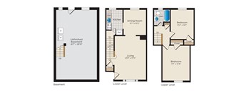 TH02 Floorplan at Falkland Chase, Silver Spring, Maryland
