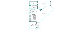 a floor plan of a two bedroom apartment at the residences at silver hill in suitland,