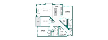 three bedroom apartment
