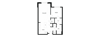1A Floor Plan at Woodmore Apartments, Bowie, 20706