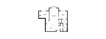 2B Floor Plan at Woodmore Apartments, Bowie, MD