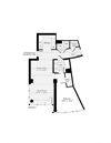 A-1 1 Bed 1 Bath Floor Plan A-1 1 Bed 1 Bath Floor Plan at The Zenith, Baltimore, 21201