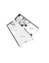 B 1 Bed 1 Bath Floor Plan B 1 Bed 1 Bath Floor Plan at The Zenith, Baltimore, MD, 21201