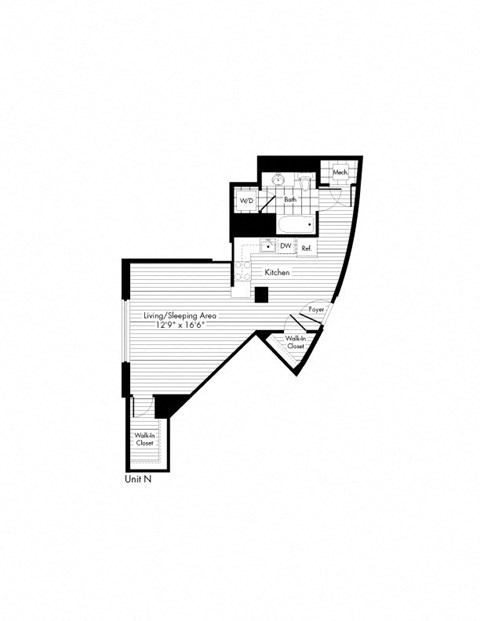 Floor Plan S1 at The Zenith, Baltimore, 21201