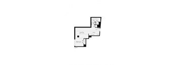 floor plan of 55 studio apts on the second floor  at The Zenith, Baltimore,