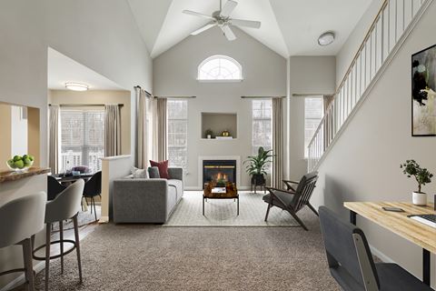 Living Room at Owings Park Apartments, Maryland, 21117