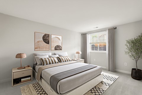 a bedroom with a bed and a window at Ellicott Grove, Ellicott City, MD 21043