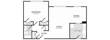 1 bed 1 bath D at Earle Manor Apartments, Maryland