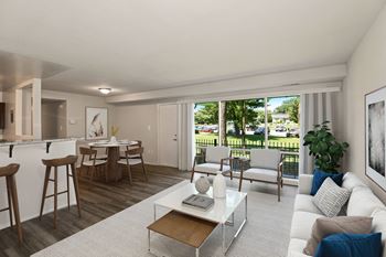 Living Room With Plenty Of Natural Lights at Laurel Pines, Laurel, MD, 20708