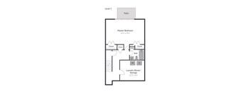 4 Bedroom 2.5 Bath Townhome Floor Plan at The Brook at Columbia, Columbia, MD