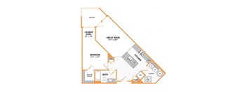 a floor plan of a two bedroom apartment