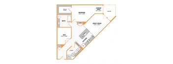 a floor plan of a two bedroom apartment