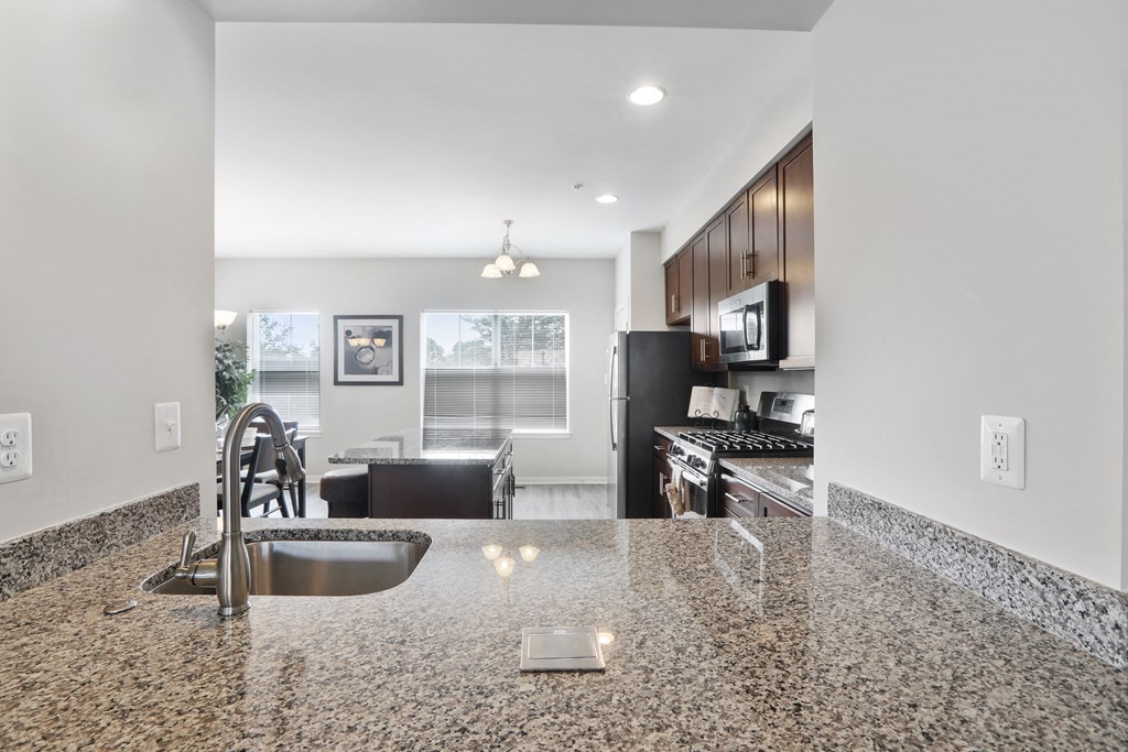 Second Sink in Kitchen with Granite countertops at Townes at Pine Orchard, Ellicott City, MD