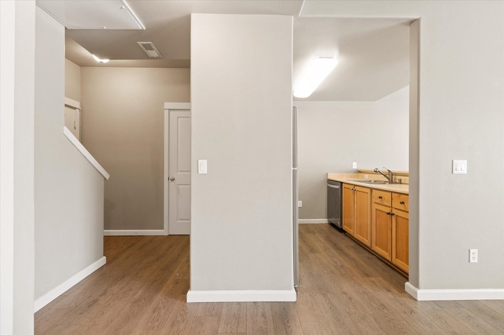 Village at Southern Crossing 2 bed 2 bath Townhbome 1319 sf kitchen and hall