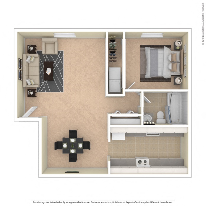 Timberwood 1 Bed 1 Bath 950 SF