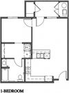 1 bedroom floorplan