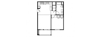 Willow View floorplan image of 1-bedroom A