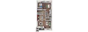 a floor plan of a two bedroom apartment