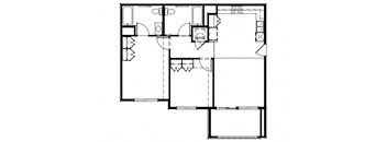 Willow View floorplan image of 2-bedroom A
