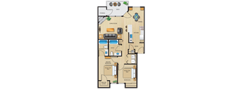 Obsidian 2 bed 2 bath 933 sf