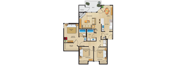 Quartz 3 bed 2 bath 1160 sf