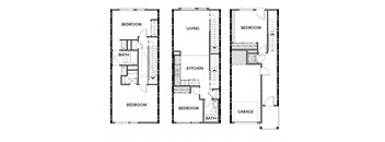 Beacon Villa 4 Bed 2 Bath Townhome 1580-1685SF