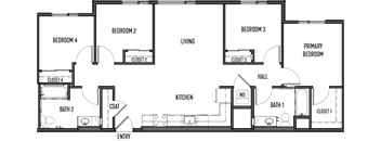 the plan of the first floor of the bungalow