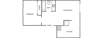 Meridian Park 1 Bed 1 Bath 681 SF