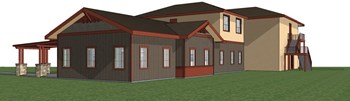 Brunswick Commons, back corner elevation conceptual drawing - Photo Gallery 3