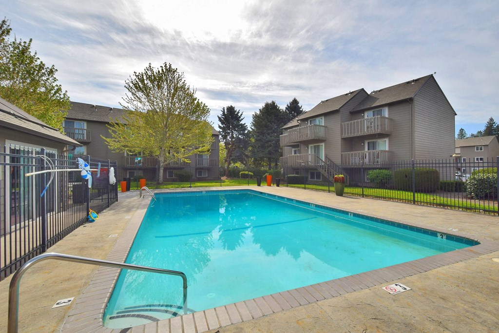 the swimming pool at our apartments