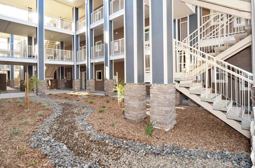 an exterior view of an apartment building