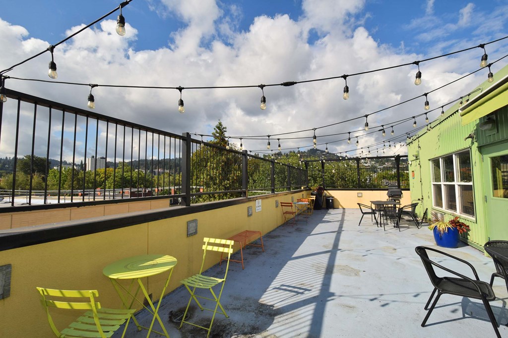 the patio on the roof of person