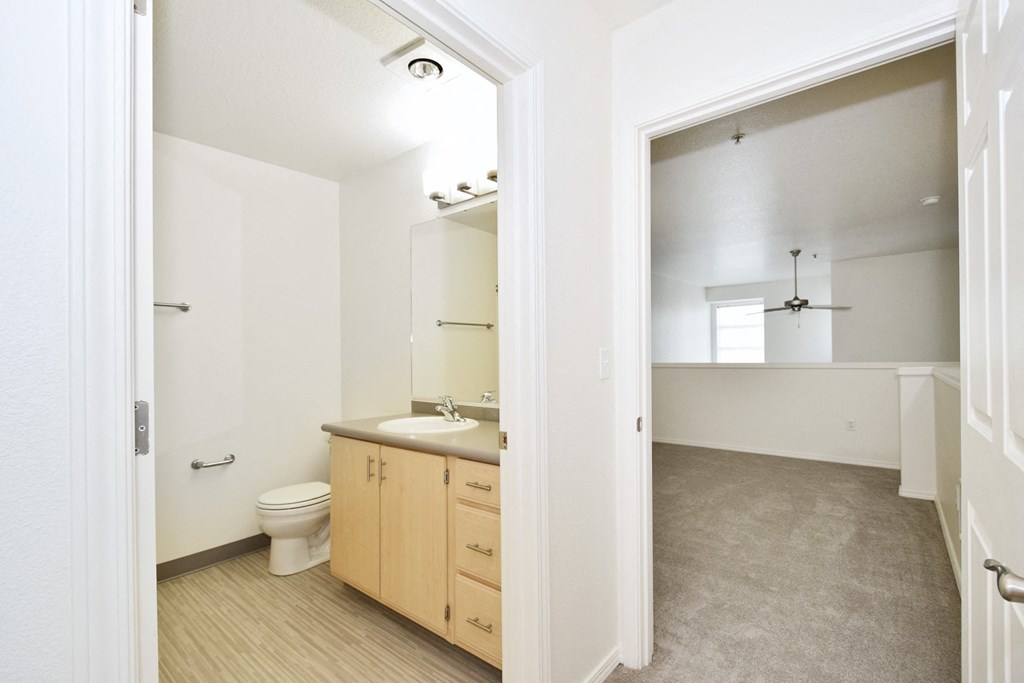 a bathroom with a toilet and a sink and a mirror