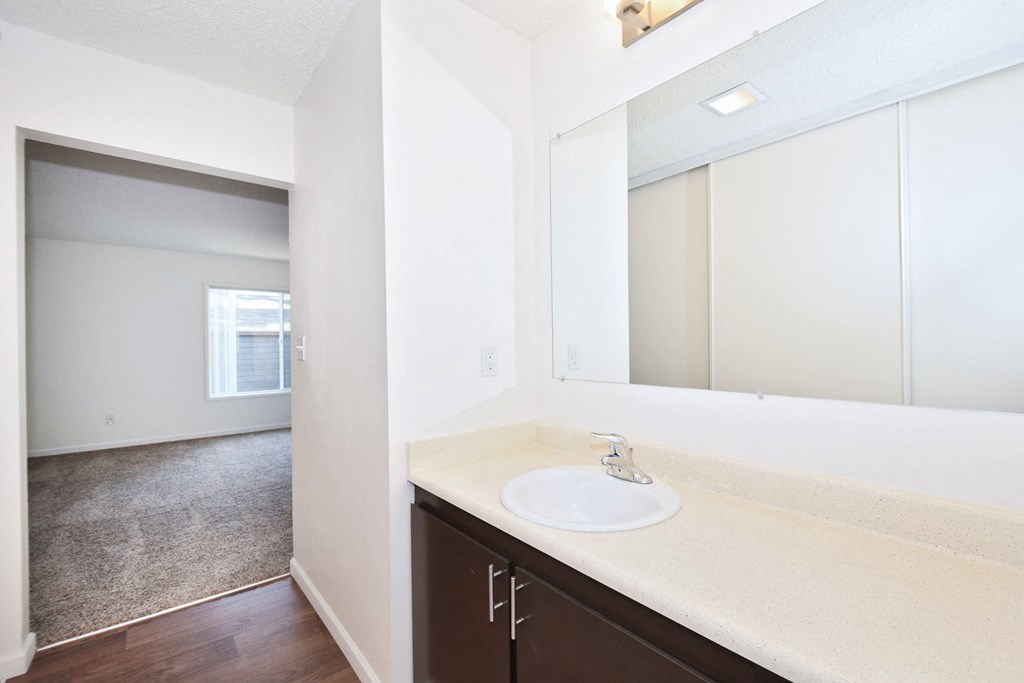Timberwood Beaverton:  a bathroom with a sink and a mirror