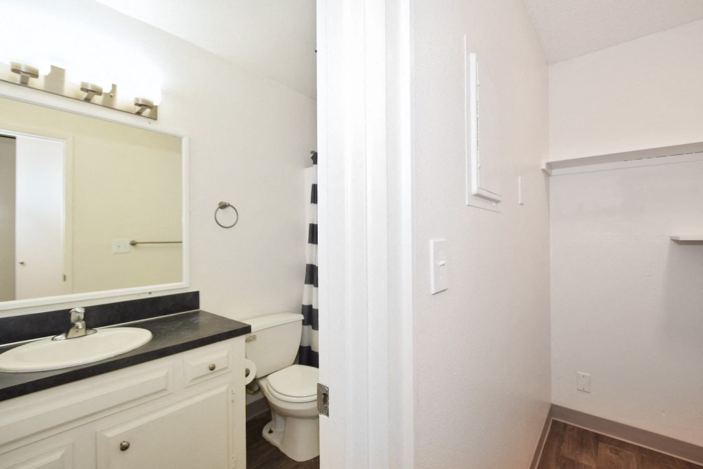 Menlo Manor: bathroom with a sink and a toilet